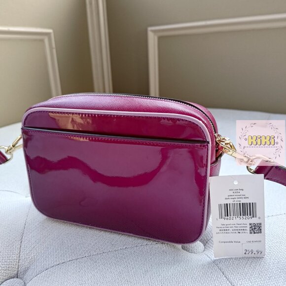 Kate Spade Oh Snap Mini Camera Bag Dark Raspberry Multi KJ054 - Picture 11 of 11